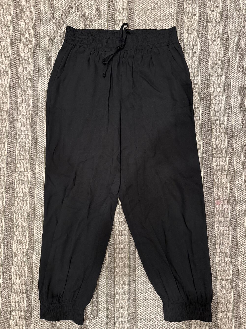 Women's Hem & Thread Black Jogger Style Pants Size S